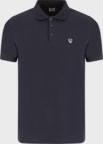 EA7  Stretch cotton polo shirt with crest