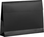 Cadeau envelop glossy, 30x06x22+7cm ZWART (100 stuks)