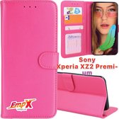 EmpX Telefoonhoesje - Book Case - Geschikt Voor Sony Xperia XZ2 Premium - Roze