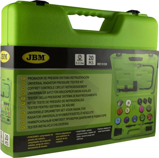 JBM Tools | Drukmeter voor radiator / koelsysteem 0-2.5 BAR - JBM Tools