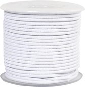 Allesvoordeliger elastiek 5 meter - diameter 3 mm - tentstok elastiek wit