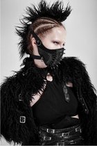 Punk Rave Masker -L/XL- Black Dragon Zwart