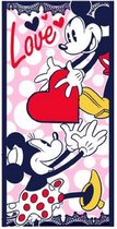 Minnie Mouse strandlaken - 140 x 70 centimeter - Minnie en Mickey Love handdoek