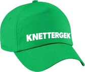 Knettergek fun pet groen voor dames en heren - knettergek baseball cap - carnaval fun accessoire