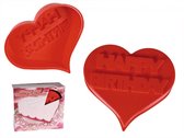 Siliconen hart - Bakvorm - Hart  met tekst - Happy Birthday - Taartvorm - Mal
