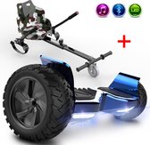 Evercross Challenger Hoverboard 8.5 Inch | 700W | Bluetooth Speaker | Blauw Chroom + Hoverkart Camouflage