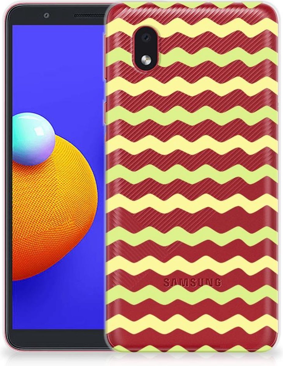 Samsung Galaxy A01 Core TPU bumper Waves Yellow