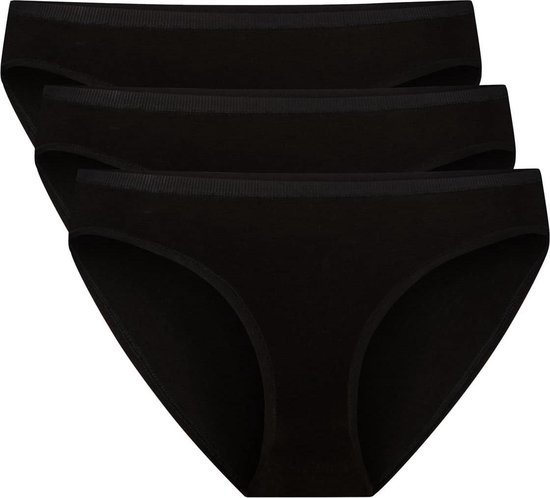 Bamboo Basics Zwarte Taille Slips Julia - 3-pack - Maat M - Bamboe Ondergoed Dames - Bamboe Slips Dames