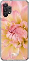 6F hoesje - geschikt voor Samsung Galaxy A32 5G -  Transparant TPU Case - Pink Petals #ffffff