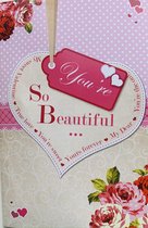 Valentijnskaart met Muziek - You're So Beautiful incl. envelop | Valentijnscadeau voor hem/haar