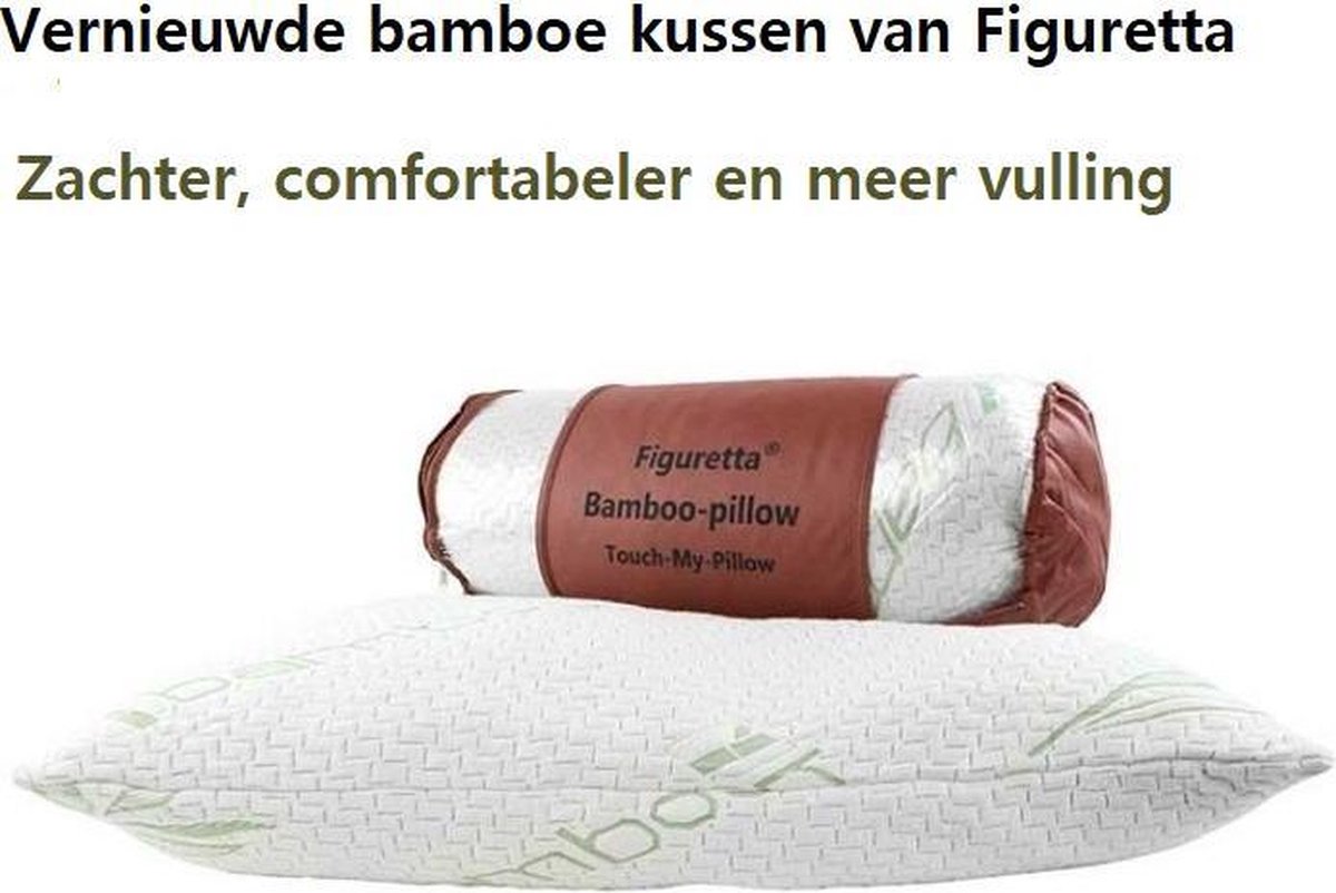 Verplaatsing industrie Baars Vernieuwde Bamboe kussen - Figuretta bamboo pillow - Hoofdkussen - Zacht,  Koel & Druk... | bol.com