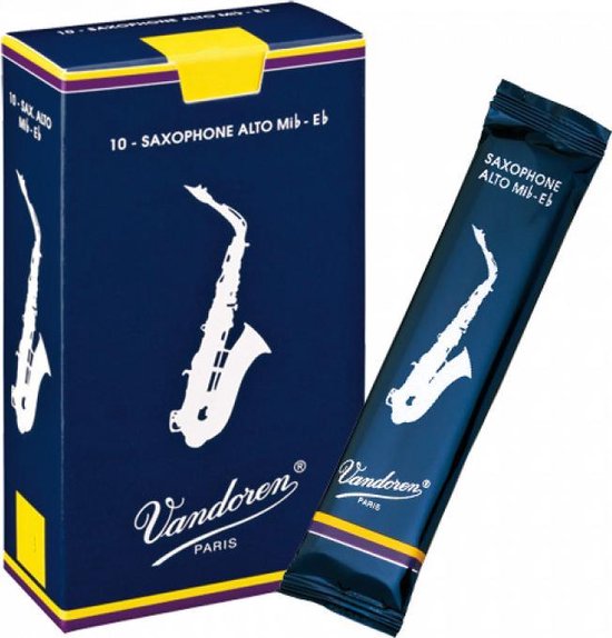 Anches Vandoren pour sax alto traditionnel, 10 pièces, n ° 4 | bol
