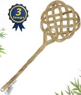 3 Slags Bamboe Rotan Mattenklopper - Klopper Tapijten Matten Meubels - Extra Stevige Ho Chi Bamboo Rattan Duurzame Natural Carpet Beater - Handgemaakt Natuurlijk Materiaal - Vintag