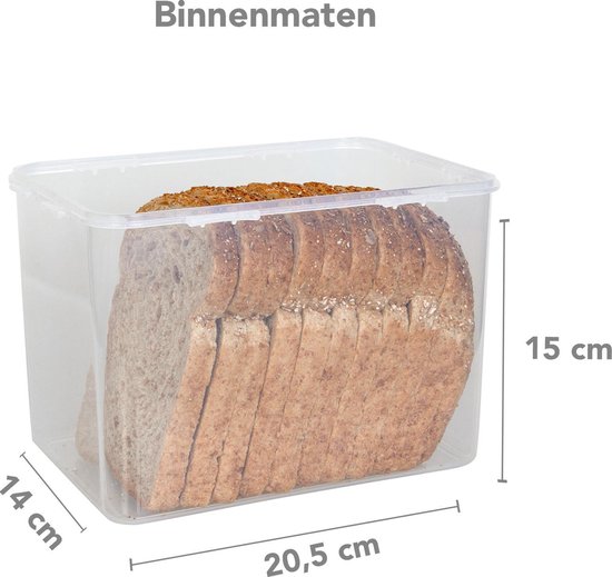 Doorzichtige Luchtdichte Brood Bewaardoos,Broodtrommel