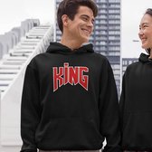 King / Queen Hoodie Premium (King - Maat XL) | Koppel Cadeau | Valentijn Cadeautje voor hem & haar