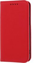 Leren bookcase - standaard en kaartgleuven - iPhone 12 mini- rood