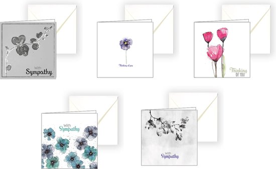 Carte condoléances fleurs 24