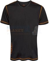 RSL T-shirt Badminton Tennis Zwart/Oranje maat XS
