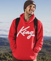 King / Queen Hoodie Red (King - Maat XL) | Koppel Cadeau | Valentijn Cadeautje voor hem & haar