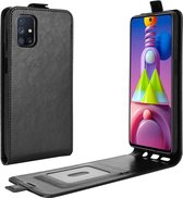 Shieldcase telefoonhoesje geschikt voor Samsung Galaxy M51 Flip case - zwart leer