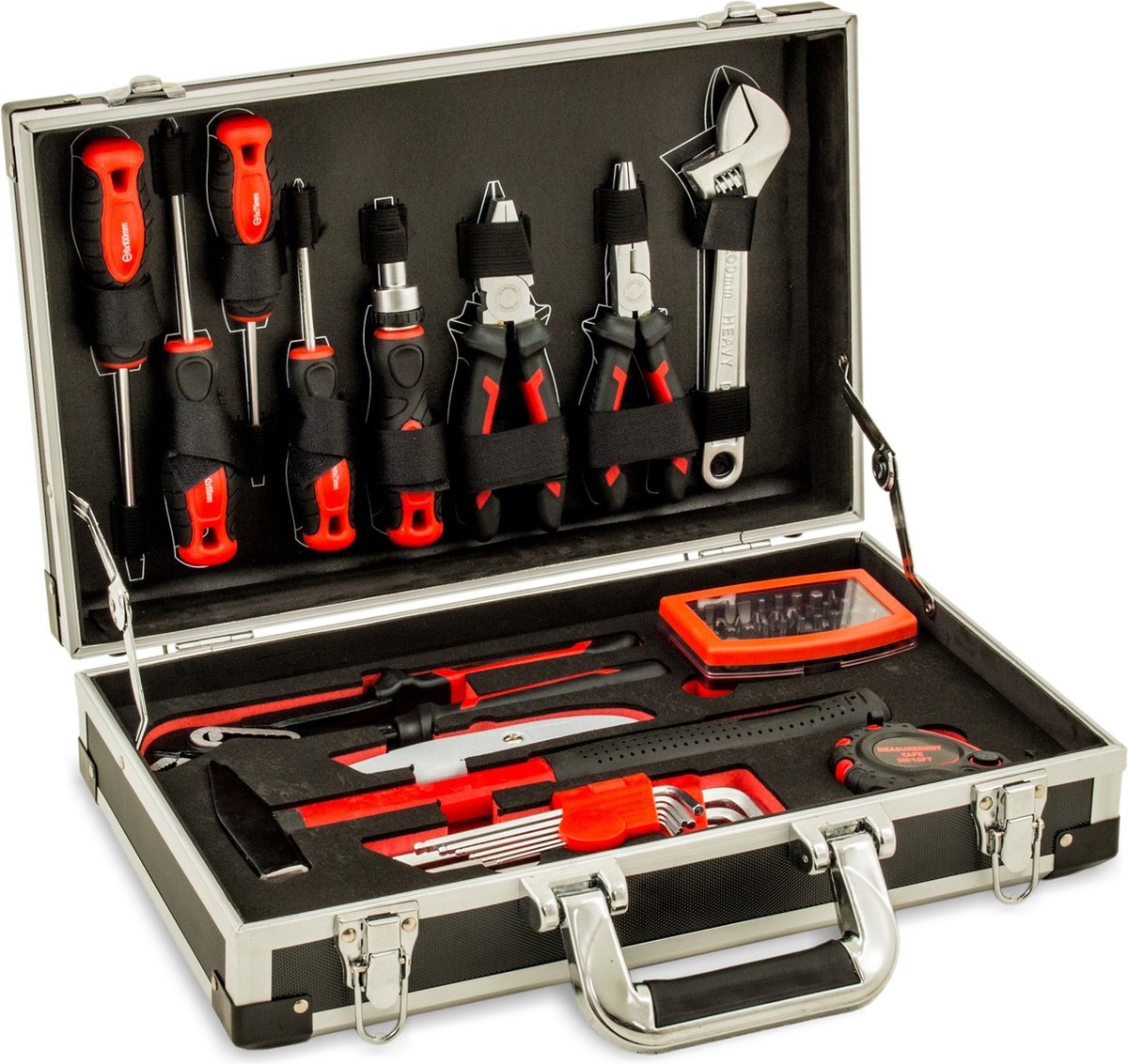 Gereedschapskoffer 53-delig – Compleet & Compact (±5 kg) | Stevige Kunststof Koffer – Direct Klaar voor Thuis & Garage