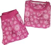 Pyjama set met sneeuwvlokjes - Roze - Polyester - Maat L