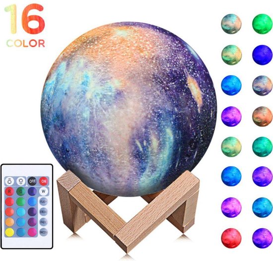 3D LED NachtLampje Planeet - Met Afstandsbediening — afbeelding 3