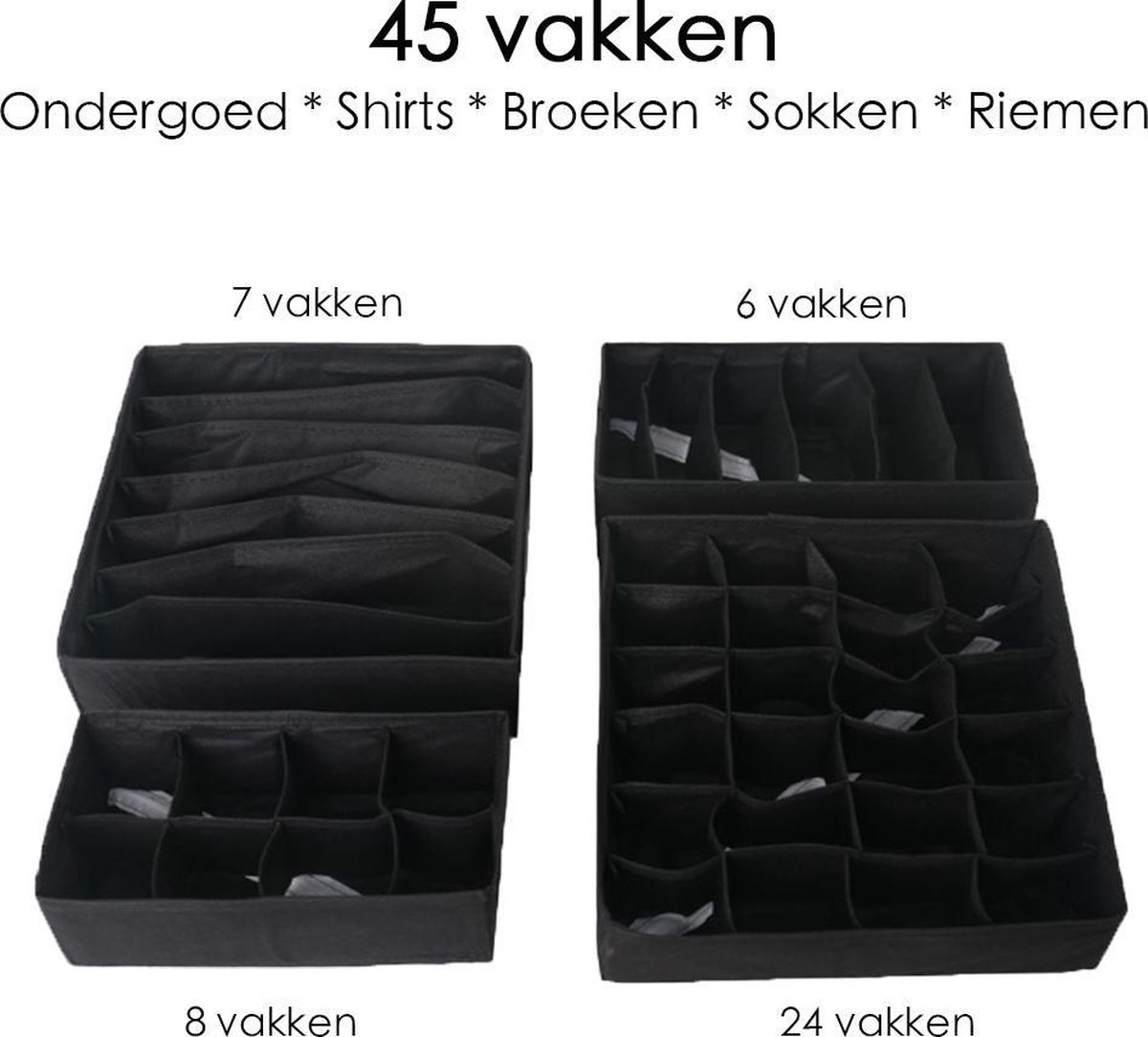 Navaris clothes organizer for travel - 45 x 30 x 49 cm storage system