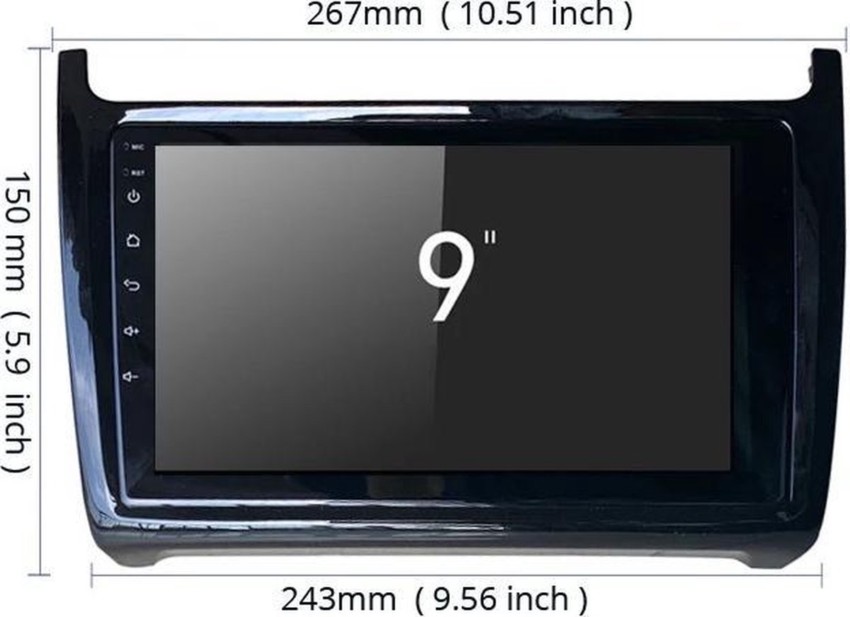 CarPlay geschikt voor Volkswagen Polo 2014-2018 2+32GB Android navigatie en multimediasysteem bluetooth usb wifi