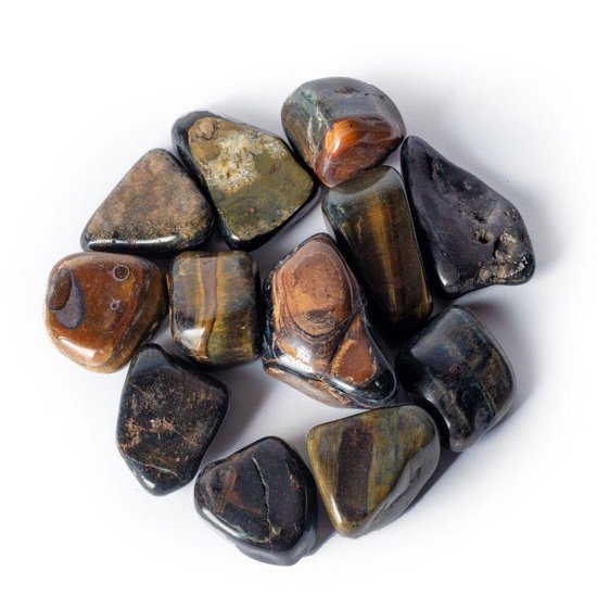 Pierres précieuses oeil de faucon pierres câlines ±3x4cm pierre roulée |  bol.com