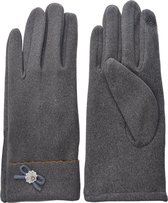 Melady Handschoenen Winter 8*24 cm Grijs Polyester Handschoenen Dames