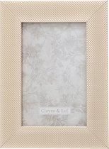 Clayre & Eef Fotolijst 14*2*19 / 10*15 cm Bruin Kunststof, Glas Rechthoek Fotokader Wissellijst Foto Frame