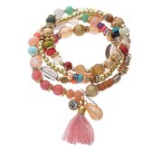 Juleeze Armband Dames JZBR0566  - Meerkleurig Kunststof ArmbandjesSieraden Dames
