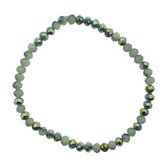 Melady Kralen Armband 50beads*4mm Groen Kunststof Rond Kralen Armband Dames Armbandjes Sieraden Dames