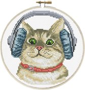 Needleart World DJ Kitty voorbedrukt borduren (pakket)