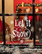 Raamsticker Let it Snow - Kerststicker - Sticker Let it Snow - Kerstversiering - Kerstdecoratie