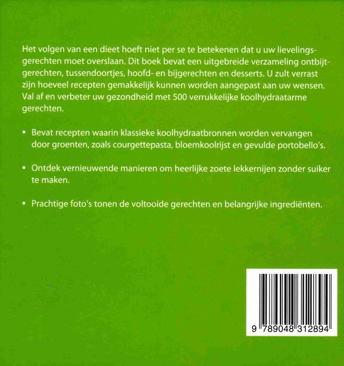 500 koolhydraatarme gerechten - back cover