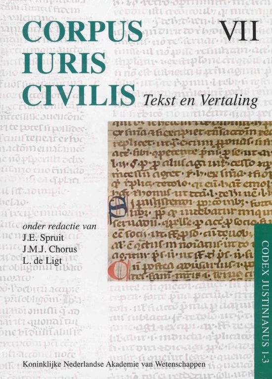 Corpus Iuris Civilis VII; Codex Justinianus 1 - 3 VII Corpus ... - cover