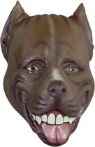 Partychimp Pitbull Hond Volledig Hoofd Masker Halloween voor bij Halloween Kostuum Volwassenen Carnaval - Latex - One size