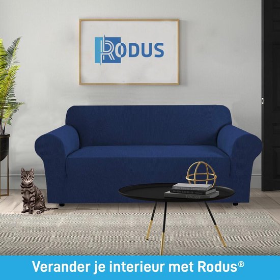 Uitstekend Defilé chirurg Rodus® Bankhoes Stretch voor 3 Zitsbanken - Zetelovertrek - 190-230 cm -  Blauw -... | bol.com