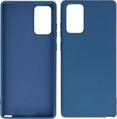 Bestcases 2.0mm Dikke Fashion Telefoonhoesje Backcover - Siliconen Hoesje - Samsung Galaxy Note 20 - Navy