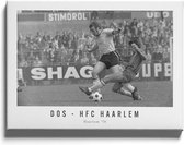 Walljar - DOS - HFC Haarlem '70 - Zwart wit poster met lijst