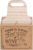 Wine Bottle Holder 18,5x18,5xh27cm Wood