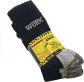 Socke - Works Socks - Werksokken | Zwart Met Grijs | Maat 43/46 - 6P - 6-Pack - 6 Paar - Sokken - Professional