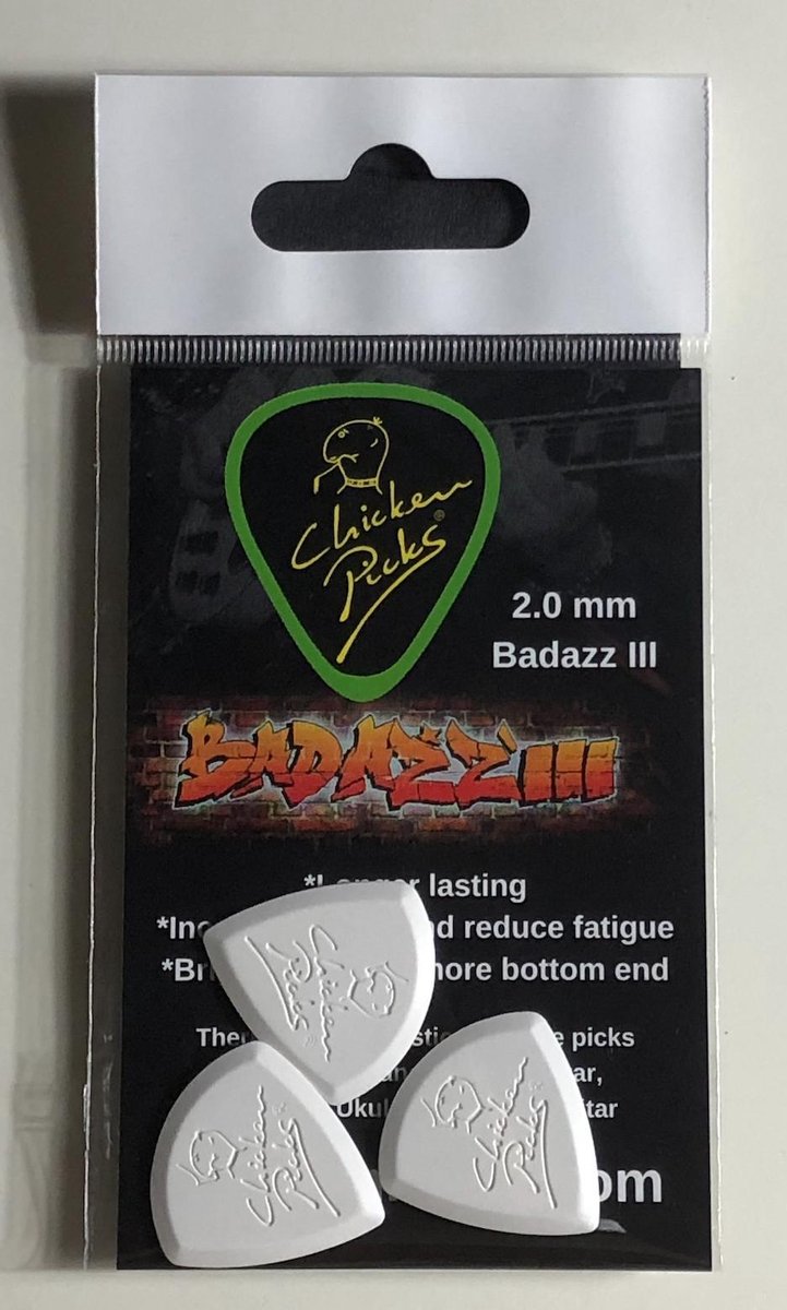 ChickenPicks Badazz III plectrum 2.0 mm 3-Pack