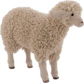 J-Line Schaap Deco Textiel Wol Beige Small