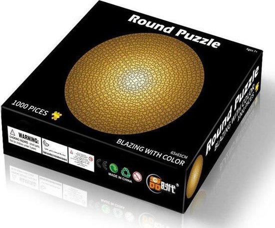 Ronde Puzzel | 1000 Stukjes | Gouden Bal | 65 cm doorsnee | Vanaf 7 jaar |  bol.com
