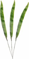 3x stuks kunstplant takken Gladioolblad bladgroen 40 cm