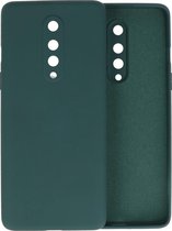 OnePlus 8 Hoesje Fashion Color Backcover Telefoonhoesje Donker Groen