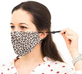 CURRVED - Wasbare Mondkapje 2 laags - Leopard
